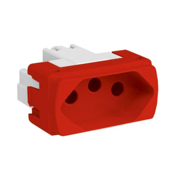 MODULO TOMADA 2P+T 20A 250V SLEEK VERMELHO - MARGIRIUS