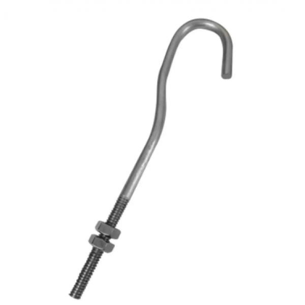 GANCHO FERRO GALVANIZADO 02 PORCAS PARA CERCA