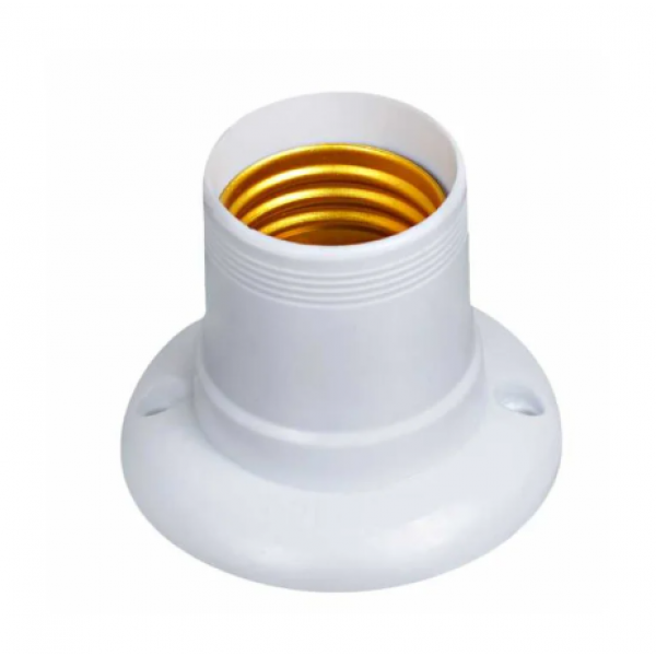 SOQUETE PVC FIXO TETO BAQ E27 BRANCO - ATOPY