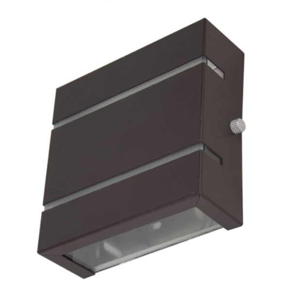ARANDELA SLIM C/FRISO 2 FACHO PRETO FOSCO (sem lampada)