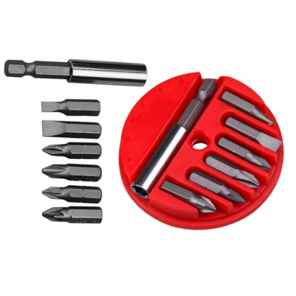 JOGO 7PCS BITS PHILIPS/FENDA + ADAPTADOR 