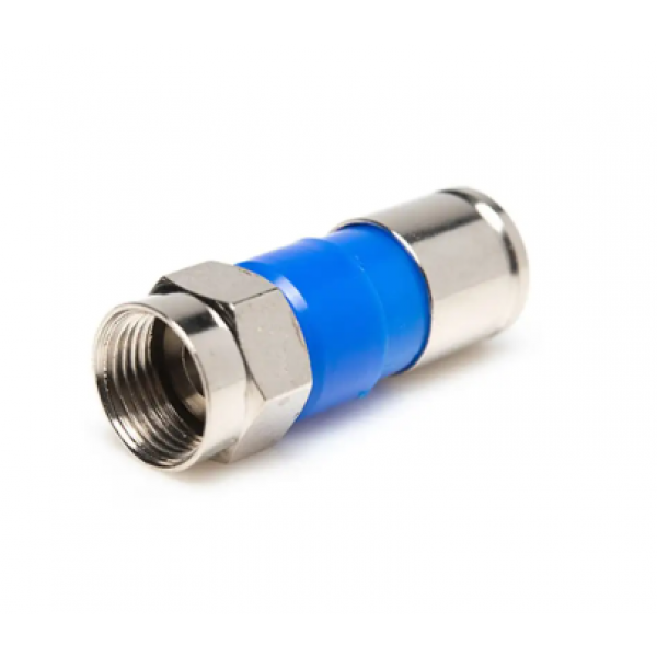 CONECTOR COAXIAL DE PRESSAO C/ROSCA RG-6 A PROVA DE AGUA     