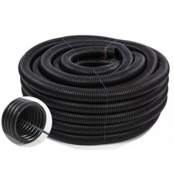 MANGUEIRA CORRUGADA 1.1/2" PRETA  - GRANDUTO