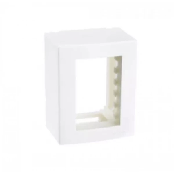 CAIXA SOBREPOR 95X75 3P C/SUPORTE BRANCO SLEEK - MARGIRIUS