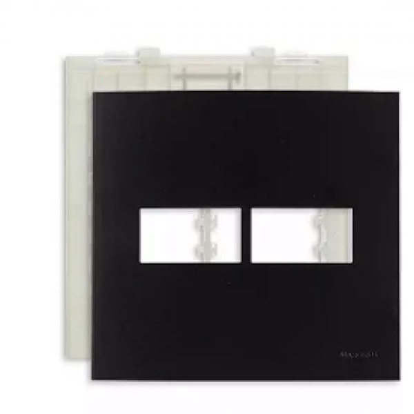 CLEAN PLACA 4X4 2P HORIZ C/SUPORTE PRETO  - MARGIRIUS