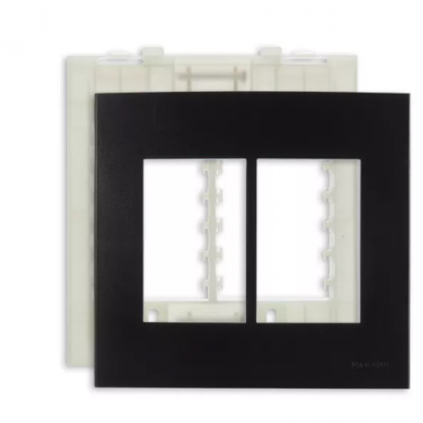 CLEAN PLACA 4X4 6P HORIZ C/ SUPORTE PRETO - MARGIRIUS