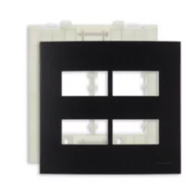 CLEAN PLACA 4X4 4P HORIZ SEP C/ SUPORTE PRETO  - MARGIRIUS 