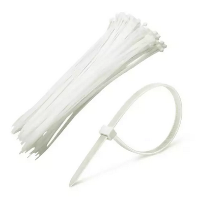 ABRACADEIRA NYLON BRANCA 300MMX4.6 C/100 