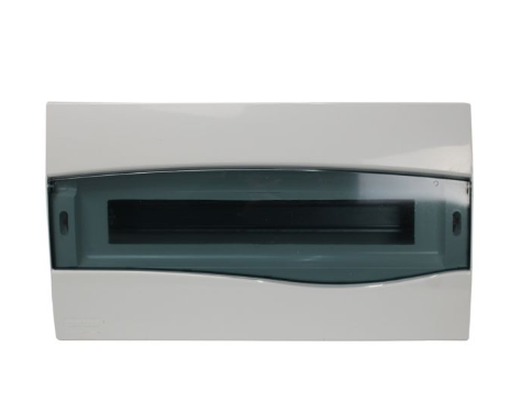 QUADRO PVC SOBREPOR 18DIN BRANCO/FUME SEM BARRAMENTO - BRUM