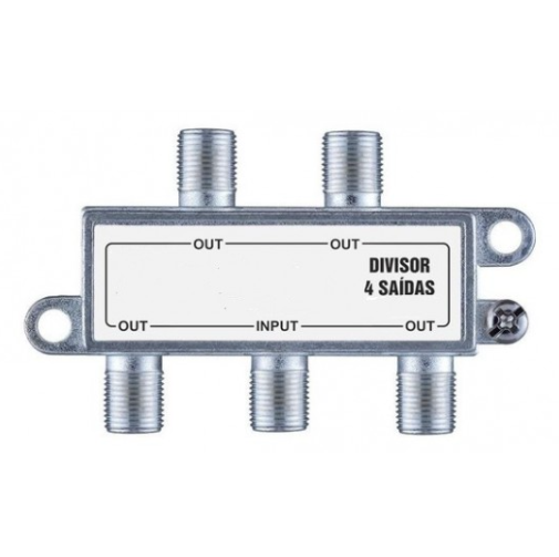 DIVISOR ANTENA 1 X 4 SAIDAS ALTA 5-2500MHZ