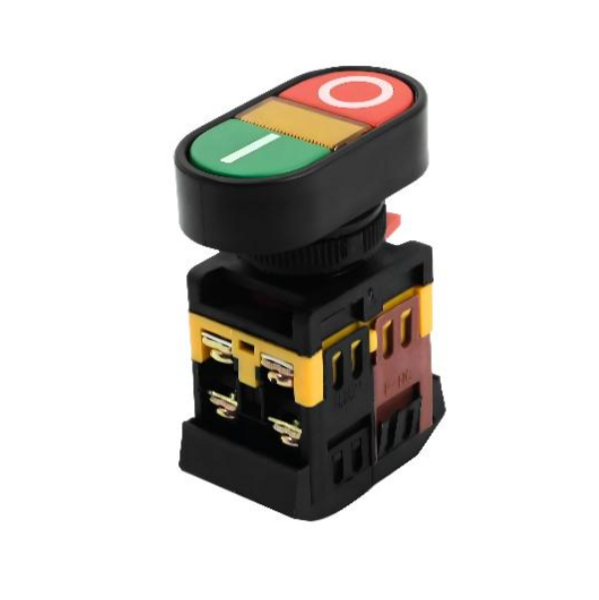 BOTAO DUPLO APBB220V 22MM C/ SINAL VD/VM LED 220V - IPCN 