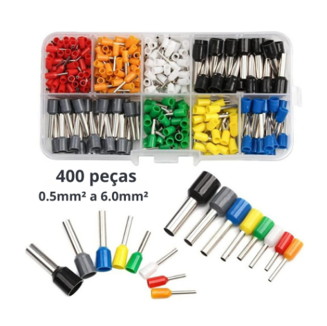 KIT TERMINAL PLAST ILHOS/TUBO 0,50MM A 6,00MM 400UN - IPC