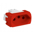MODULO TOMADA 2P+T 20A 250V SLEEK VERMELHO - MARGIRIUS